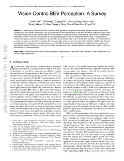 Vision-Centric BEV Perception: A Survey