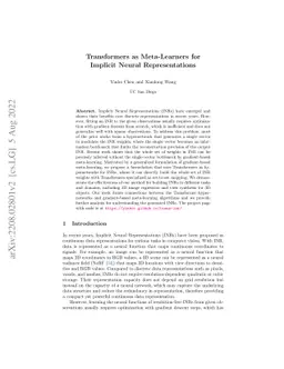 Transformers as Meta-Learners for Implicit Neural Representations