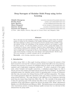 Deep Surrogate of Modular Multi Pump using Active Learning