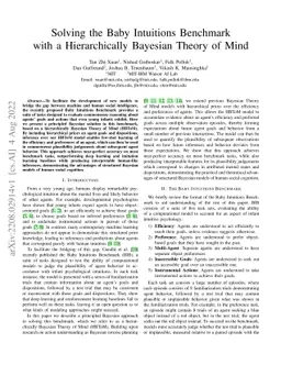 Solving the Baby Intuitions Benchmark with a Hierarchically Bayesian
  Theory of Mind