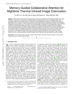 Memory-Guided Collaborative Attention for Nighttime Thermal Infrared
  Image Colorization