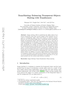TransMatting: Enhancing Transparent Objects Matting with Transformers