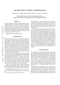 AID: Open-source Anechoic Interferer Dataset