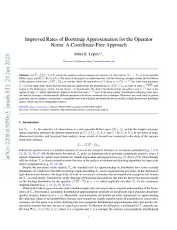 Improved Rates of Bootstrap Approximation for the Operator Norm: A
  Coordinate-Free Approach