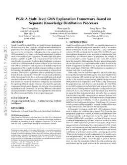 PGX: A Multi-level GNN Explanation Framework Based on Separate Knowledge
  Distillation Processes