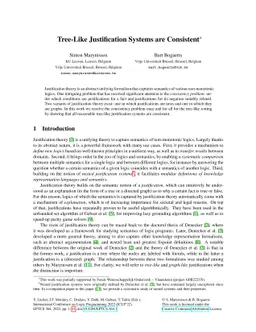 Tree-Like Justification Systems are Consistent