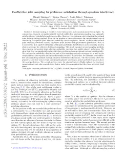 Conflict-free joint sampling for preference satisfaction through quantum
  interference