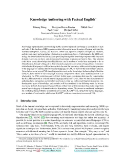 Knowledge Authoring with Factual English