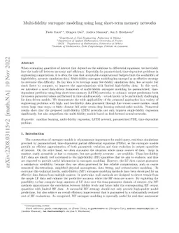 Multi-fidelity surrogate modeling using long short-term memory networks