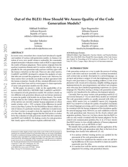 Out of the BLEU: how should we assess quality of the Code Generation
  models?