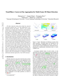 TransPillars: Coarse-to-Fine Aggregation for Multi-Frame 3D Object
  Detection