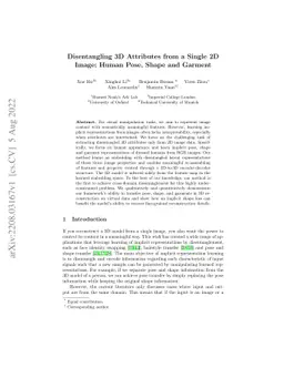 Disentangling 3D Attributes from a Single 2D Image: Human Pose, Shape
  and Garment