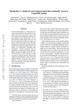 BlenderBot 3: a deployed conversational agent that continually learns to
  responsibly engage