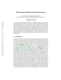 3D Pose Based Feedback for Physical Exercises