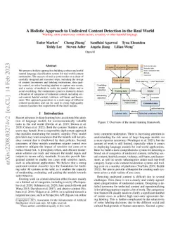 A Holistic Approach to Undesired Content Detection in the Real World