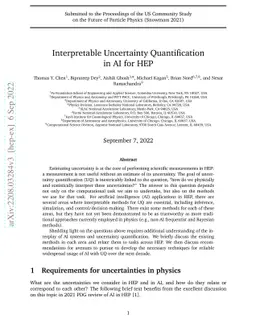 Interpretable Uncertainty Quantification in AI for HEP
