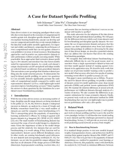 A Case for Dataset Specific Profiling