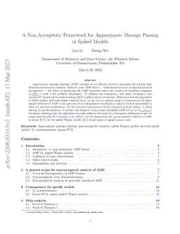 A Non-Asymptotic Framework for Approximate Message Passing in Spiked
  Models