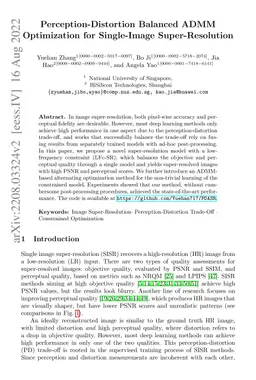 Perception-Distortion Balanced ADMM Optimization for Single-Image
  Super-Resolution
