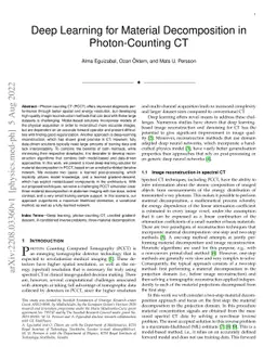 Deep Learning for Material Decomposition in Photon-Counting CT
