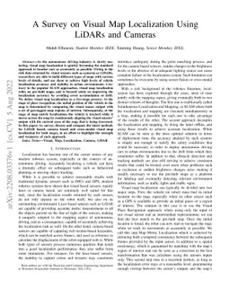 A Survey on Visual Map Localization Using LiDARs and Cameras