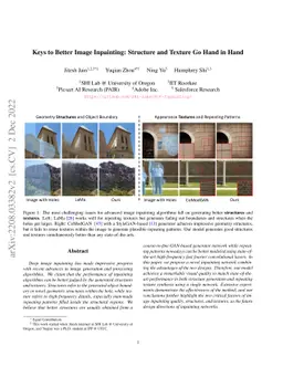 Keys to Better Image Inpainting: Structure and Texture Go Hand in Hand