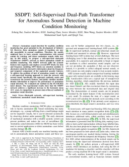SSDPT: Self-Supervised Dual-Path Transformer for Anomalous Sound
  Detection in Machine Condition Monitoring