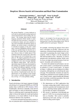 DeepGen: Diverse Search Ad Generation and Real-Time Customization