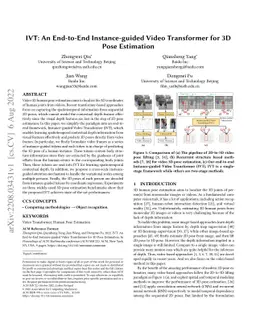 IVT: An End-to-End Instance-guided Video Transformer for 3D Pose
  Estimation