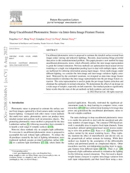Deep Uncalibrated Photometric Stereo via Inter-Intra Image Feature
  Fusion