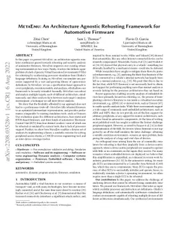 MetaEmu: An Architecture Agnostic Rehosting Framework for Automotive
  Firmware