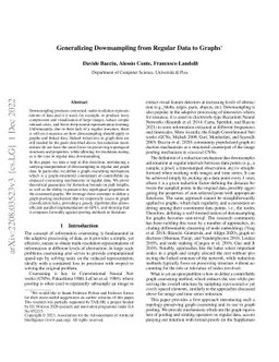 Generalizing Downsampling from Regular Data to Graphs