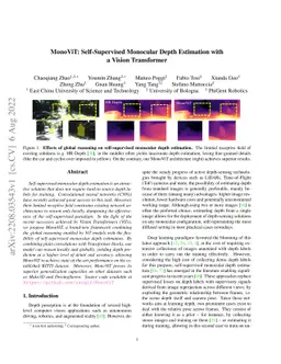 MonoViT: Self-Supervised Monocular Depth Estimation with a Vision
  Transformer
