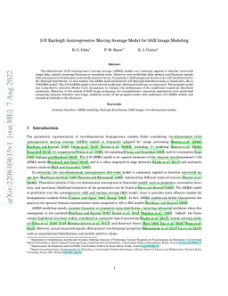 2-D Rayleigh Autoregressive Moving Average Model for SAR Image Modeling
