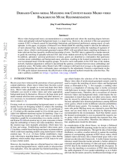Debiased Cross-modal Matching for Content-based Micro-video Background
  Music Recommendation