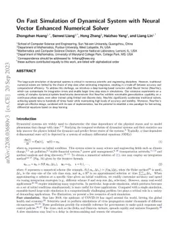 On Fast Simulation of Dynamical System with Neural Vector Enhanced
  Numerical Solver
