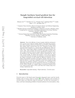 Sample hardness based gradient loss for long-tailed cervical cell
  detection