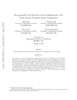 Decomposable Non-Smooth Convex Optimization with Nearly-Linear Gradient
  Oracle Complexity