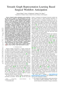 Towards Graph Representation Learning Based Surgical Workflow
  Anticipation