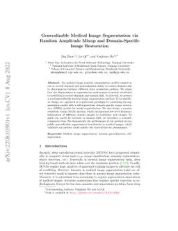 Generalizable Medical Image Segmentation via Random Amplitude Mixup and
  Domain-Specific Image Restoration