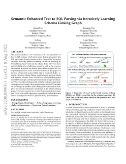 Semantic Enhanced Text-to-SQL Parsing via Iteratively Learning Schema
  Linking Graph