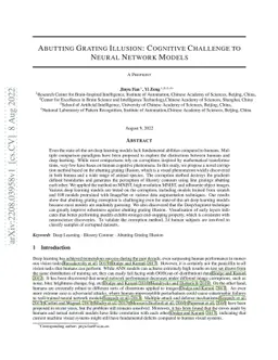 Abutting Grating Illusion: Cognitive Challenge to Neural Network Models