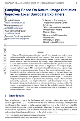 Sampling Based On Natural Image Statistics Improves Local Surrogate
  Explainers
