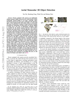 Aerial Monocular 3D Object Detection