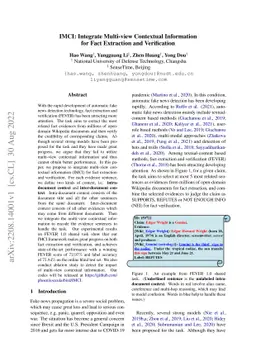 IMCI: Integrate Multi-view Contextual Information for Fact Extraction
  and Verification