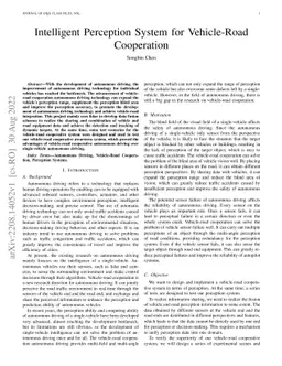 Intelligent Perception System for Vehicle-Road Cooperation