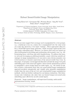 Robust Sound-Guided Image Manipulation