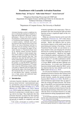 Transformers with Learnable Activation Functions
