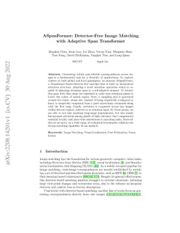 ASpanFormer: Detector-Free Image Matching with Adaptive Span Transformer
