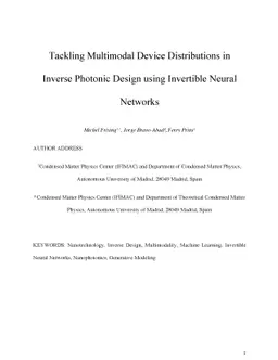 Tackling Multimodal Device Distributions in Inverse Photonic Design
  using Invertible Neural Networks